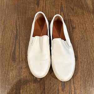 Frye White Leather Slip-On Sneakers/Loafers